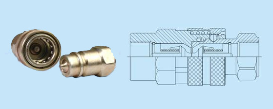 Hydraulic coupling quick release-ISO A 7241
